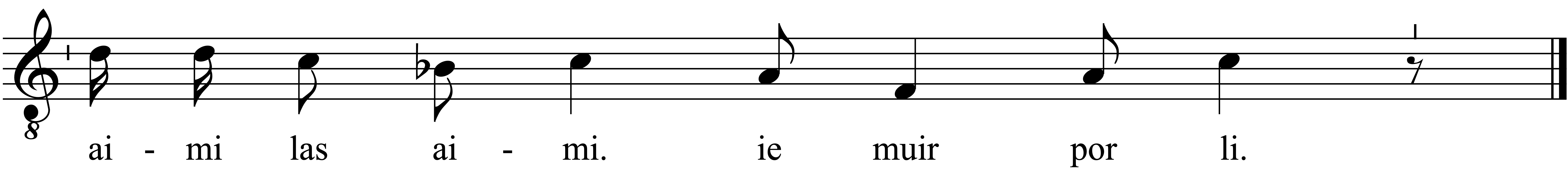 Refrain musical notation